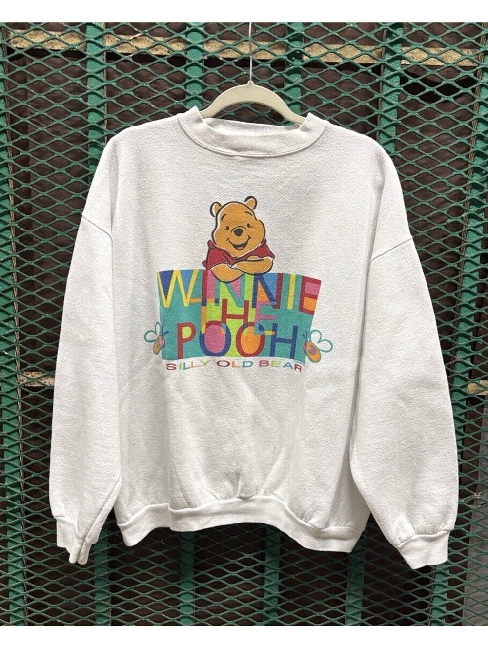 RARE Winnie The Pooh Sweatshirt XL Disney SILLY OLD BEAR 90s Vintage Made In USA